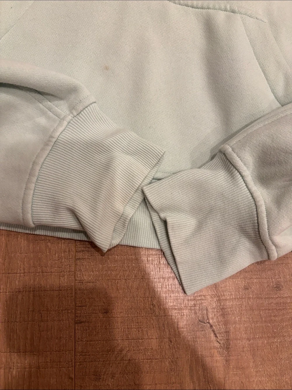 Lululemon 1/2 half zip hoodie hood scuba mint pastel green teal